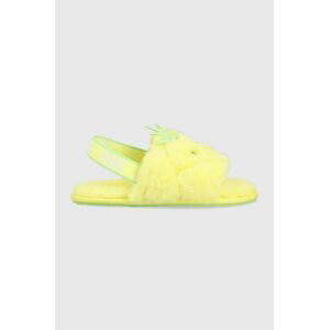 Detské papuče UGG žltá farba