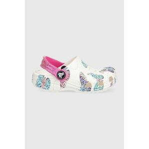 Šlapky Crocs BUTTERFLY CLOG biela farba