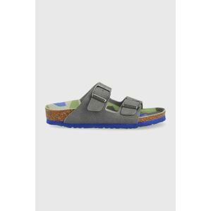 Detské šľapky Birkenstock Arizona šedá farba