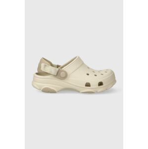 Detské šľapky Crocs CLASSIC ALL TERAIN béžová farba