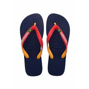 Detské žabky Havaianas BRASIL MIX tmavomodrá farba