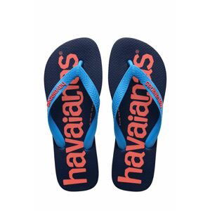 Detské žabky Havaianas LOGOMANIA tmavomodrá farba