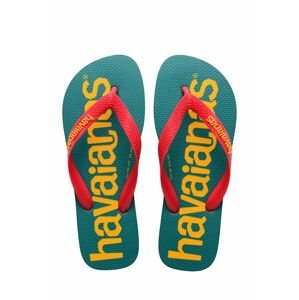 Detské žabky Havaianas LOGOMANIA tyrkysová farba