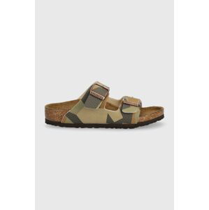 Detské šľapky Birkenstock zelená farba