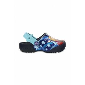 Detské šľapky Crocs x Frozen tmavomodrá farba