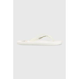 Žabky Calvin Klein Jeans BEACH SANDAL AOP pánske, čierna farba, YM0YM00656