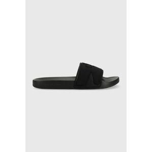 Šľapky Calvin Klein Jeans SLIDE HIGH/LOW FREQUENCY pánske, čierna farba, YM0YM00661