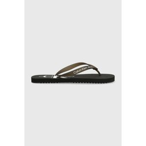 Žabky Calvin Klein Jeans BEACH SANDAL MONOGRAM TPU pánske, oranžová farba