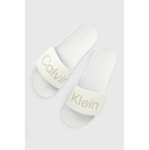 Šľapky Calvin Klein ADJ POOL SLIDE PU pánske, čierna farba, HM0HM00957