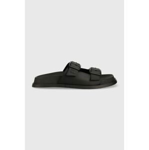 Šľapky Tommy Jeans SANDAL pánske, čierna farba, EM0EM01148