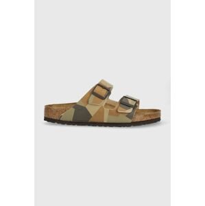 Šľapky Birkenstock ARIZONA SFB pánske, zelená farba, 1024651