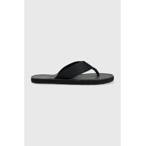 Žabky Tommy Hilfiger HILFIGER LEATHER BEACH SANDAL pánske, tmavomodrá farba, FM0FM04548