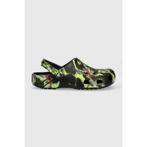 Šľapky Crocs Classic Spray Camo Clog 208261.001-001, pánske, čierna farba, 208261