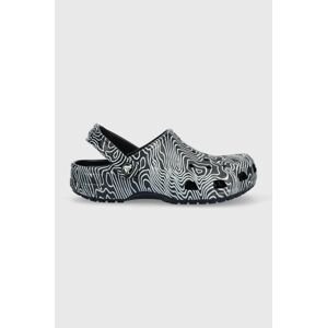 Šľapky Crocs Classic Topographic Clog tmavomodrá farba, 208263