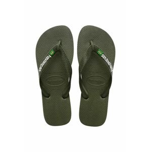 Žabky Havaianas BRASIL LOGO zelená farba, 4110850.3058