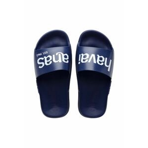 Šľapky Havaianas SLIDE CLASSIC LOGOMANIA tmavomodrá farba, 4148124.0555