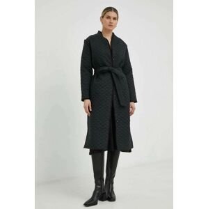 Kabát Bruuns Bazaar Hellebore Jeanette dámsky, čierna farba, prechodný
