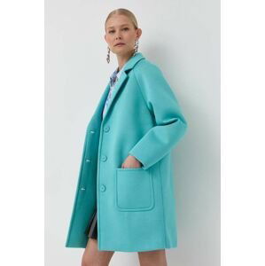 Kabát MAX&Co. dámsky, tyrkysová farba, prechodný