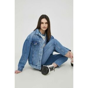 Rifľová bunda Wrangler dámska, prechodná, oversize