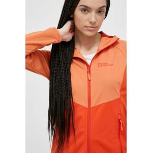 Turistická bunda Jack Wolfskin Go Hike Softshell oranžová farba