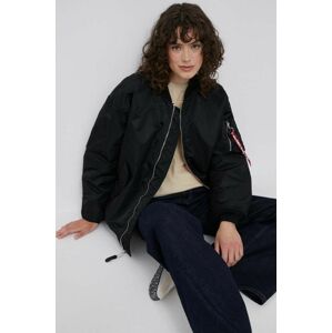 Bunda Alpha Industries MA-1 CORE WMN 108010.03-Black, dámsky, čierna farba, zimná, oversize