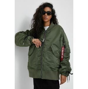 Bunda Alpha Industries dámsky, zelená farba, prechodná