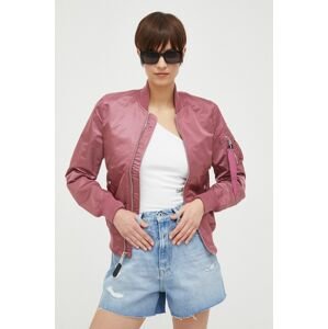 Bunda Alpha Industries MA-1 VF LW WMN dámsky, ružová farba, prechodná