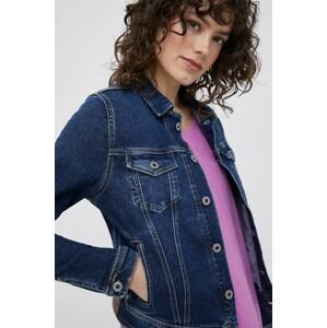 Rifľová bunda Pepe Jeans Core dámska, tmavomodrá farba, prechodná