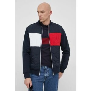 Bunda Tommy Hilfiger pánska, tmavomodrá farba, prechodná