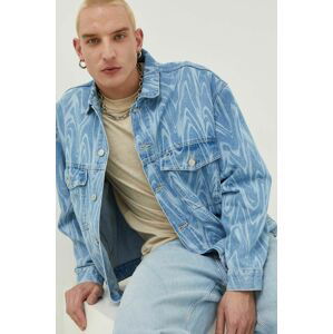 Rifľová bunda Tommy Jeans pánska, prechodná, oversize