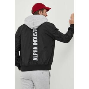 Bunda Alpha Industries pánska, čierna farba, prechodná