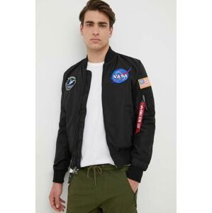 Obojstranná bunda bomber Alpha Industries 186101.03-Black, pánska, čierna farba, prechodná