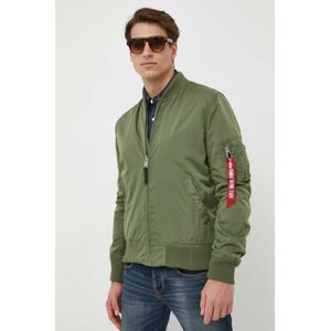 Bunda Alpha Industries pánsky, zelená farba, prechodná