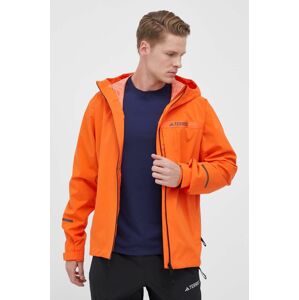 Nepremokavá bunda adidas TERREX Multi Rain.RDY pánska, oranžová farba, prechodná