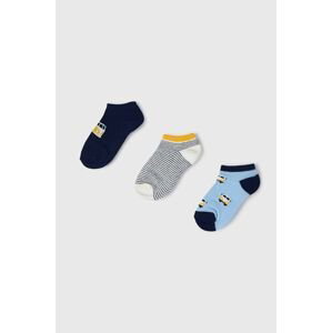 Detské ponožky Mayoral 3-pak tmavomodrá farba