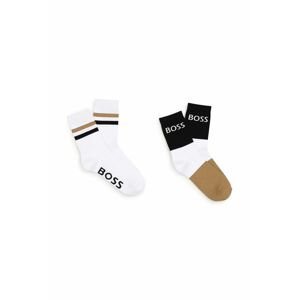 Detské ponožky BOSS 2-pak biela farba