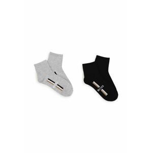 Detské ponožky BOSS 2-pak čierna farba