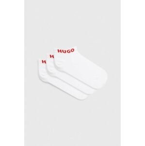 Ponožky HUGO 3-pak dámske, čierna farba