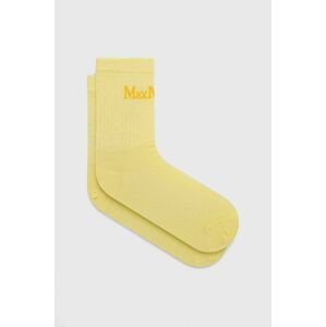 Ponožky Max Mara Leisure dámske, žltá farba