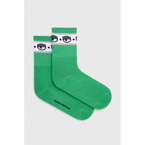 Ponožky Chiara Ferragni dámske, zelená farba