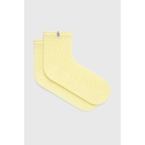 Ponožky UGG dámske, žltá farba