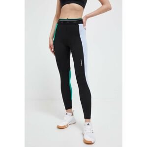 Tréningové legíny adidas Performance Techfit Colorblock čierna farba, vzorované