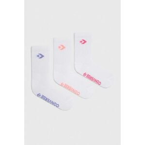 Ponožky Converse 3-pak dámske, ružová farba