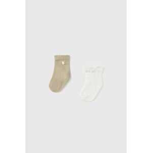 Ponožky pre bábätká Mayoral 2-pak hnedá farba