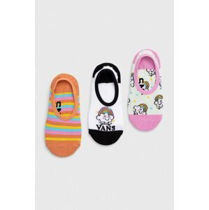 Detské ponožky Vans RAINBOW RIDER CANOODLE White/Black 3-pak