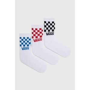 Detské ponožky Vans BY CHECK SOCKS (16 3PK ROX BLACK 3-pak biela farba