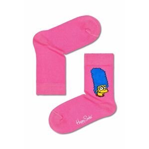 Detské ponožky Happy Socks Marge ružová farba