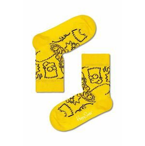 Detské ponožky Happy Socks The Simpsons Family Kids žltá farba
