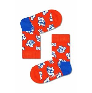 Detské ponožky Happy Socks Kids Dog červená farba