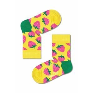 Detské ponožky Happy Socks Kids Strawberry žltá farba